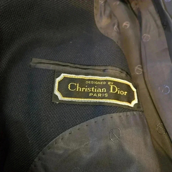 Vintage Christian Dior Men's Suit Dark Blue size 42 #066 - Picture 6 of 8